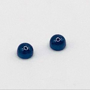 ❤️2 pieces 4mm Blue Sapphire Natural Round Cabochon Gemstone Genuine